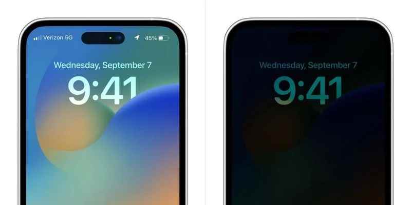 iPhone 14 Pro'nun her zaman açık olduğu söylenen ekranının görüntüsü