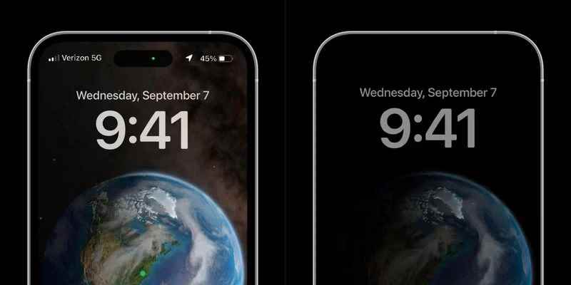 iPhone 14 Pro'nun her zaman açık olduğu söylenen ekranının görüntüsü