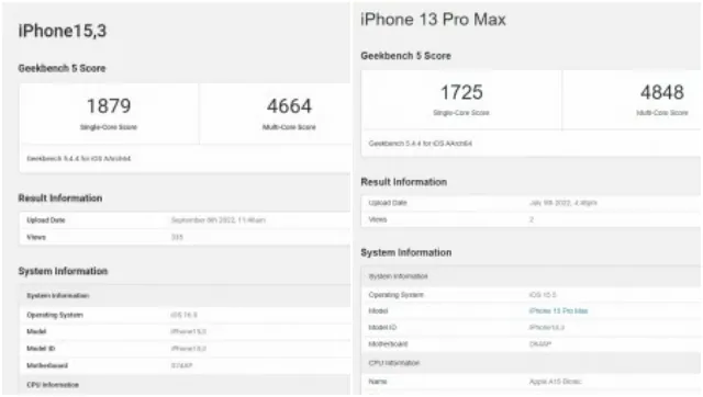 Test, iPhone 14 Pro Max'in Yeni A16 Bionic'inin son nesil A15'ten yalnızca marjinal olarak daha iyi olduğunu gösteriyor (1)