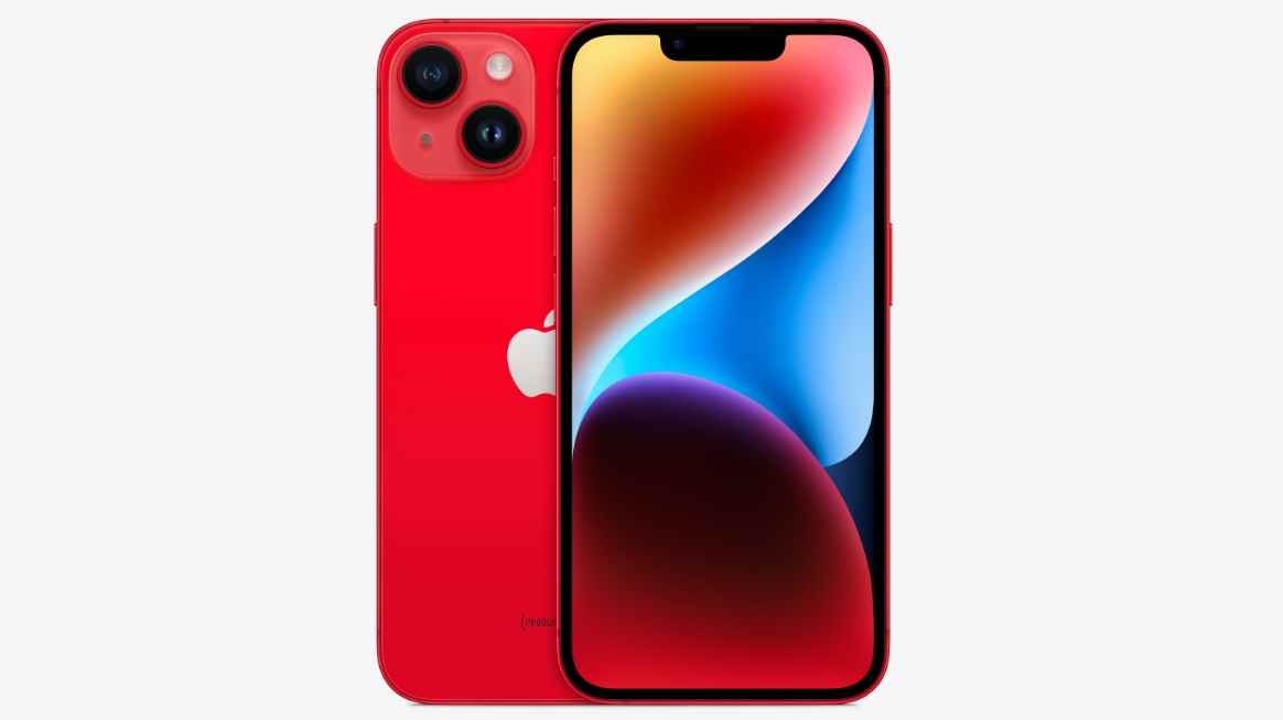 kırmızı bir iPhone 14