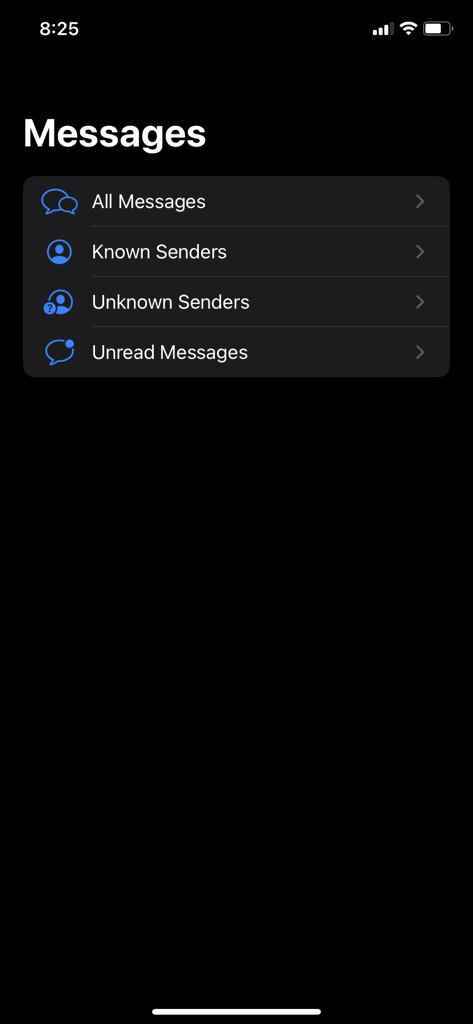 bilinmeyen gönderenler ios mesaj listesi nasıl filtrelenir
