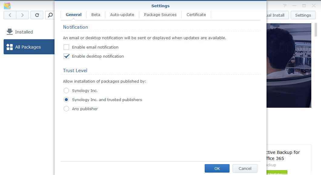 Synology Ayarları