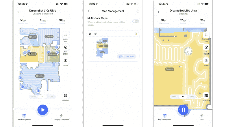 Dreame L10s Ultra ekran görüntüleri