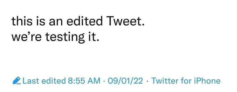 Düzenlenmiş bir Tweet böyle görünecek.  Tweet'in altındaki zaman damgasına ve simgeye dikkat edin - Twitter, şimdi kullanıcılar tarafından en çok talep edilen özelliği test ettiğini söylüyor