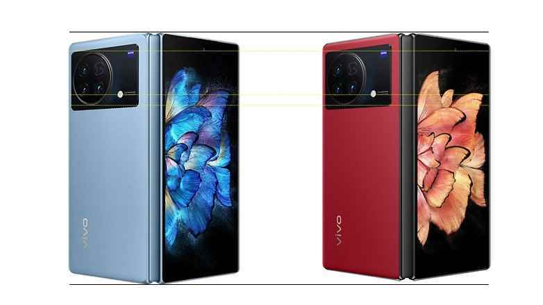 Vivo X Fold ve Vivo X Fold+'nın boyut karşılaştırmasını görüyoruz