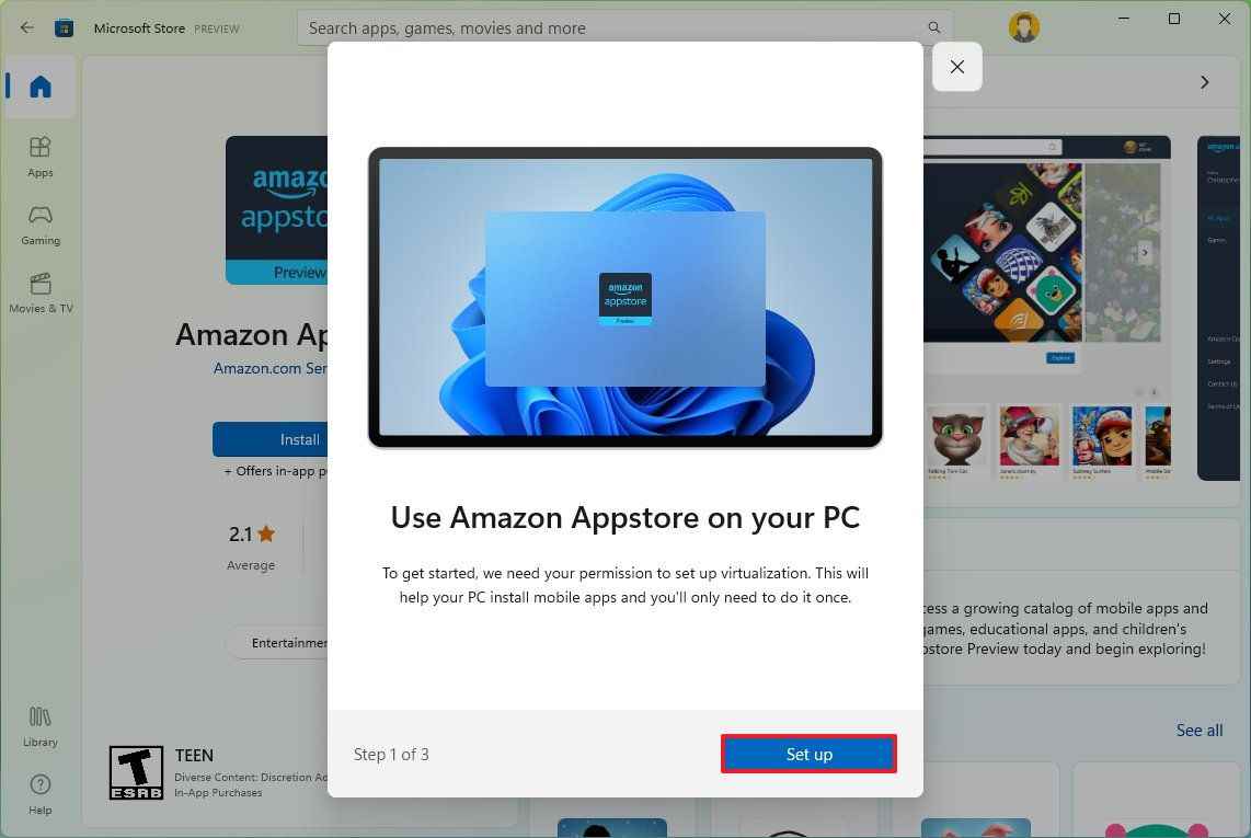 Amazon Appstore kurulumu