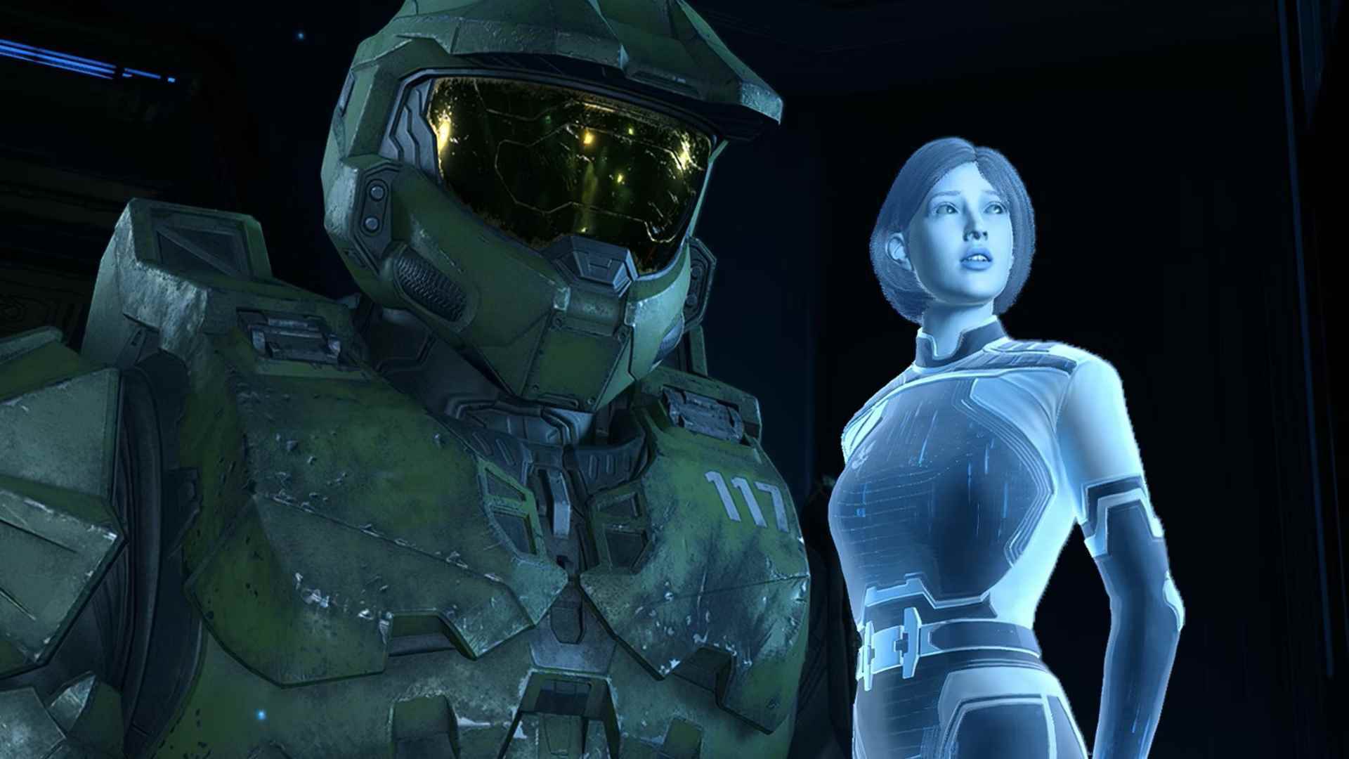 Yan yana duran Master Chief ve Cortana