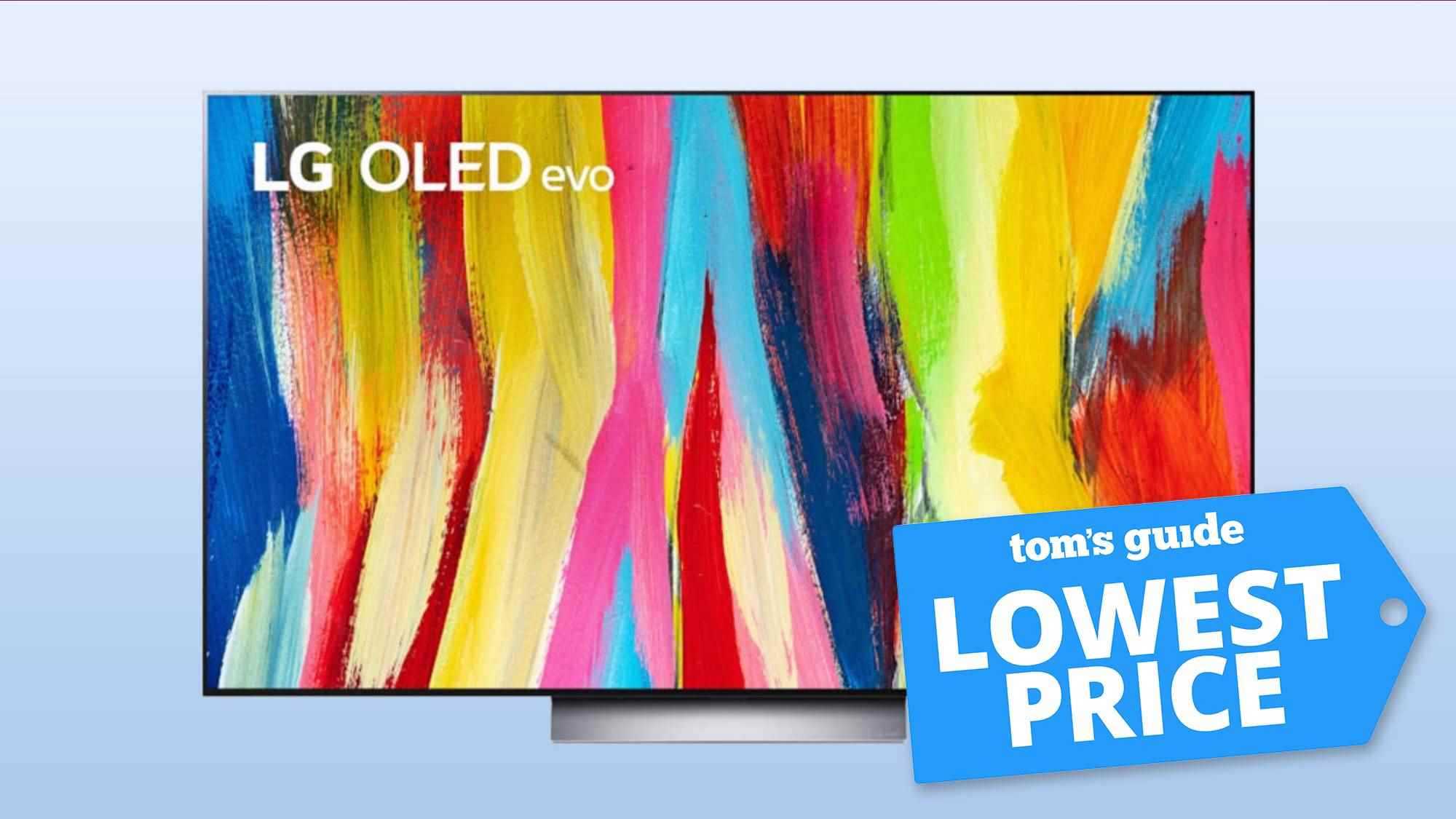 Tom's Guide anlaşma etiketine sahip LG C2 OLED TV