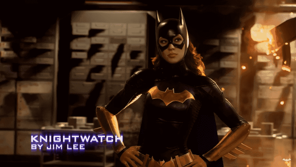 Batgirl'ün Gotham Knights'ta Jim Lee Skin'i içinde poz verdiğini gösteren resim