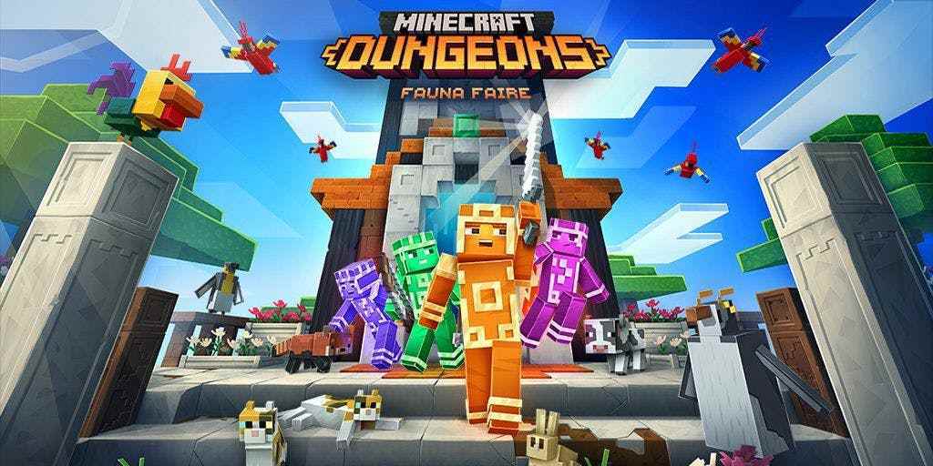 Minecraft Dungeons için Fauna Faire güncellemesi için Sanat.