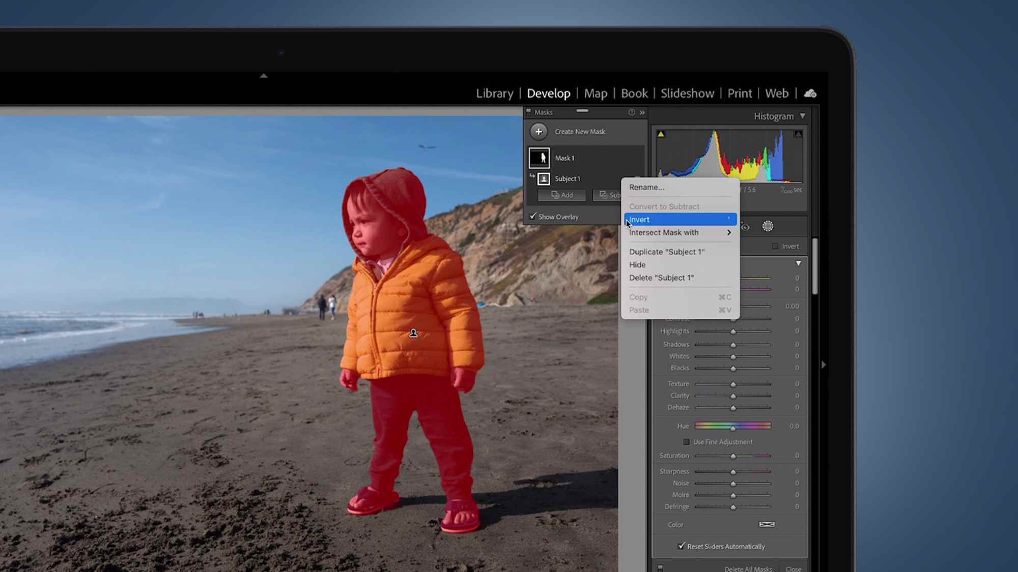 Adobe Lightroom'da düzenlenen bir çocuğun fotoğrafı