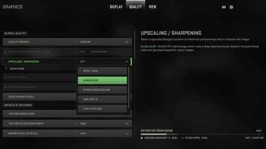Modern Warfare 2 en iyi ayarlar performans kriterleri: Yükseltme seçeneklerini detaylandıran görsel sayfa