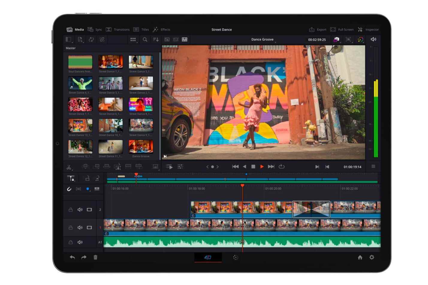 Bir iPad'de çalışırken DaVinci Resolve Uygulamasına bir örnek!  - Güçlü video düzenlemeyi iPad'e getirmek için DaVinci Resolve