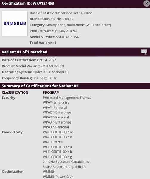 Galaxy A14 5G, kutusundan Android 13 çalıştıran ilk Samsung telefonlarından biri olabilir