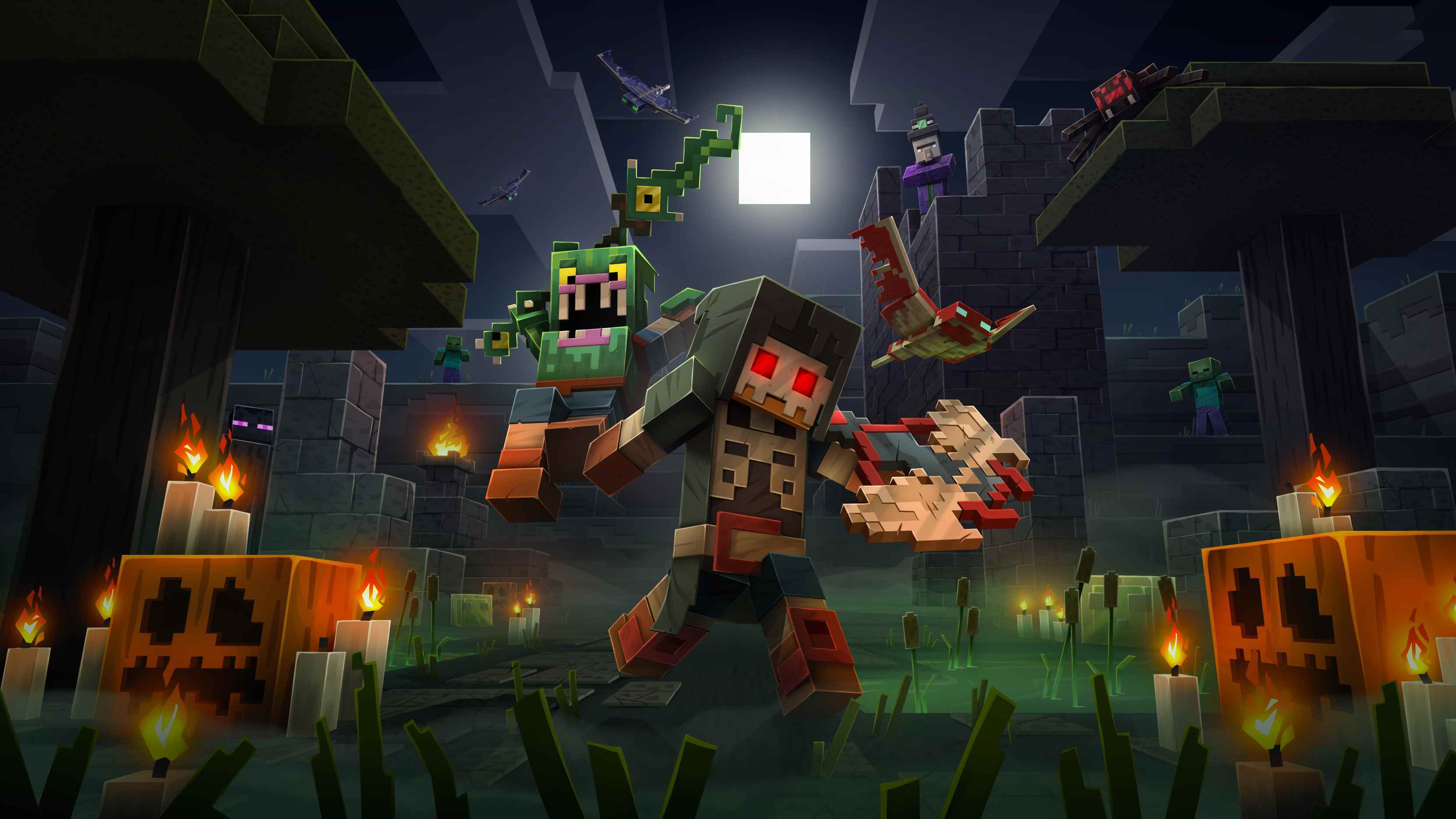 Minecraft Dungeons Spooky Fall 2022 için kahraman resmi.