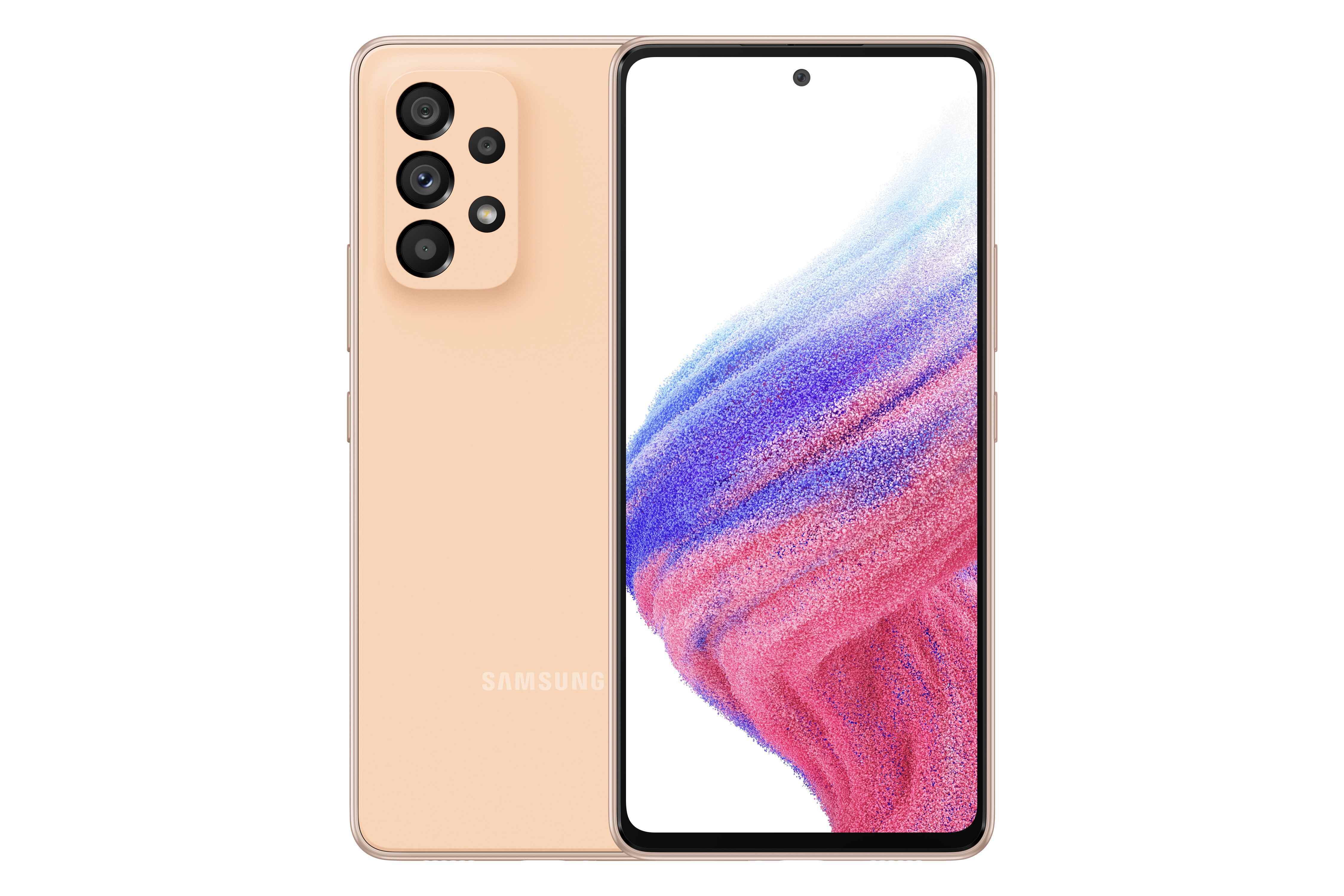 SM A536 Galaxy A53 5G Muhteşem Şeftali Ön 53