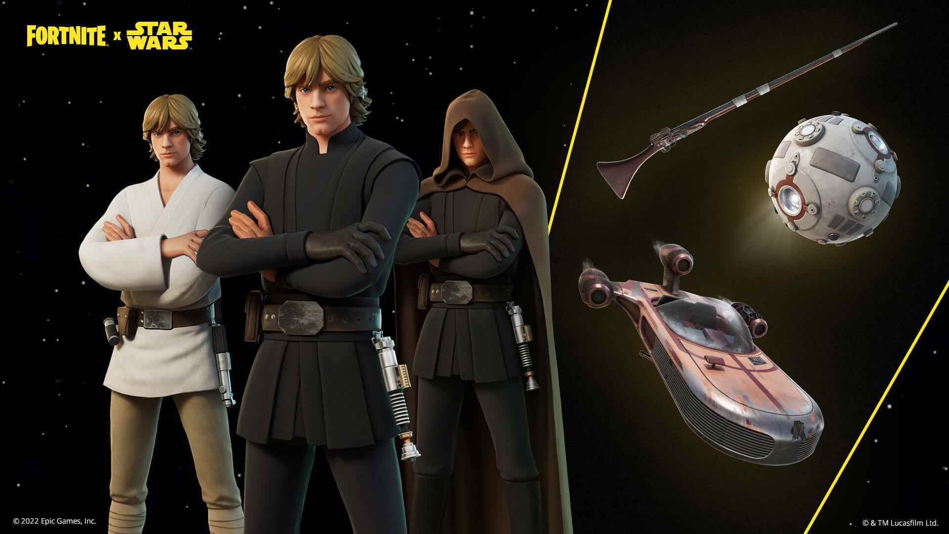 Fortnite Luke Skywalker Orijinal Üçleme Öğeleri