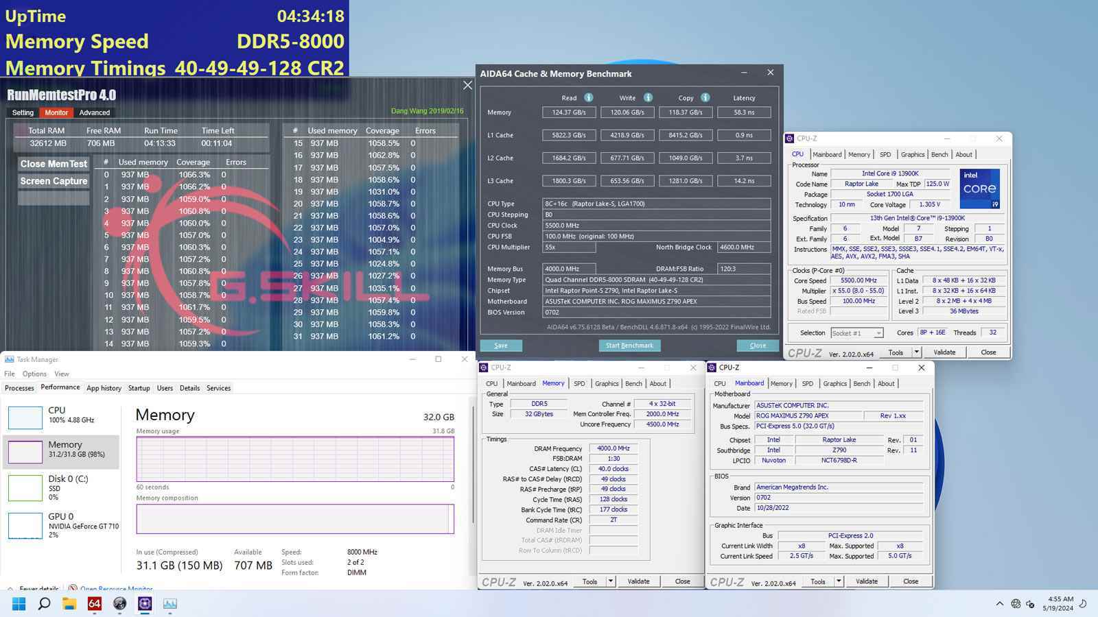 G.SKill Trident Z5 bellek hız aşırtma