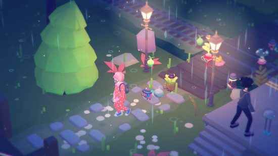 Animal Crossing: Ooblets gibi oyunlar oyuncuyu şehirde takip ediyor