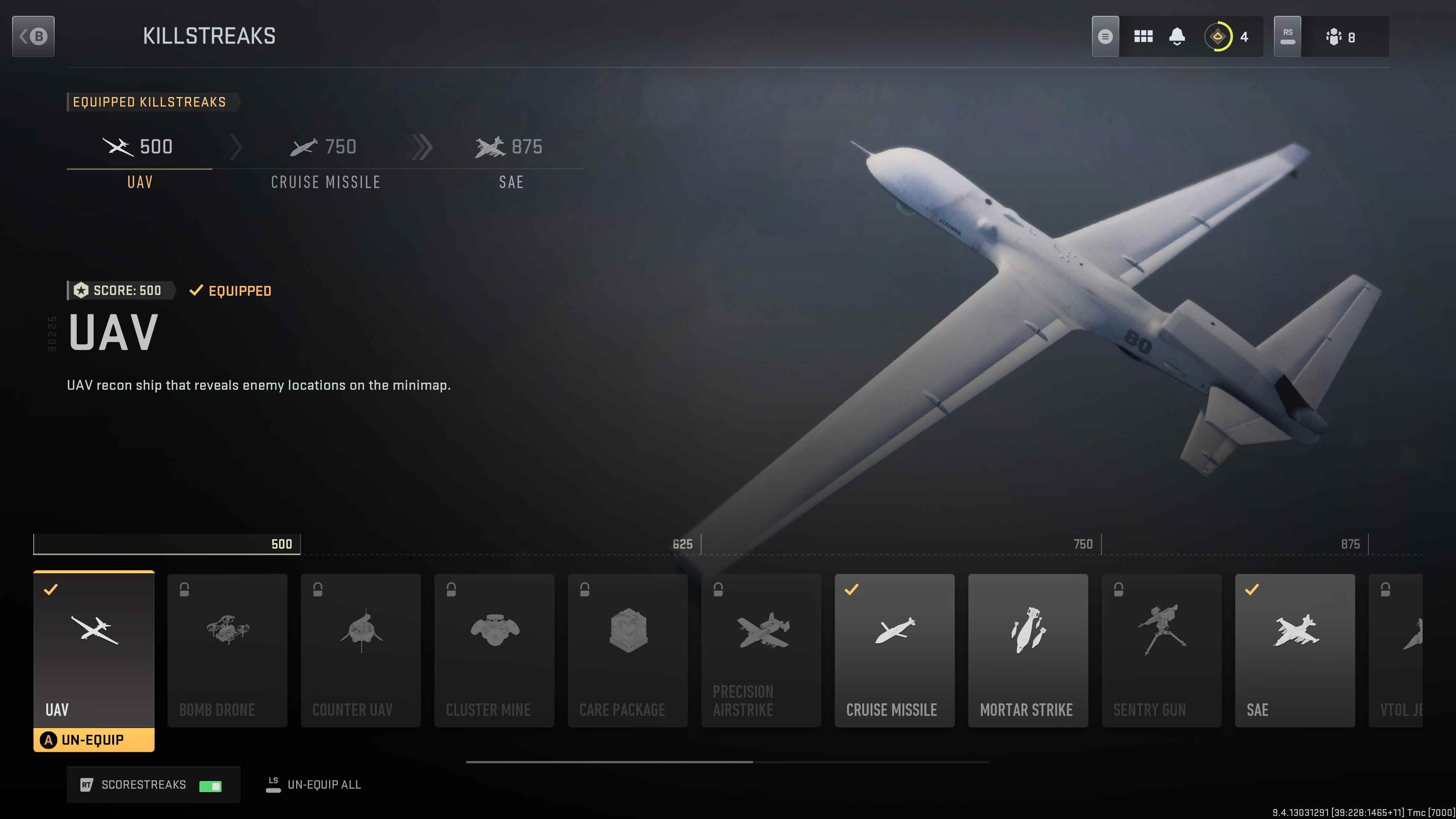 Call of Duty: Modern Warfare 2 Skor Serileri UAV