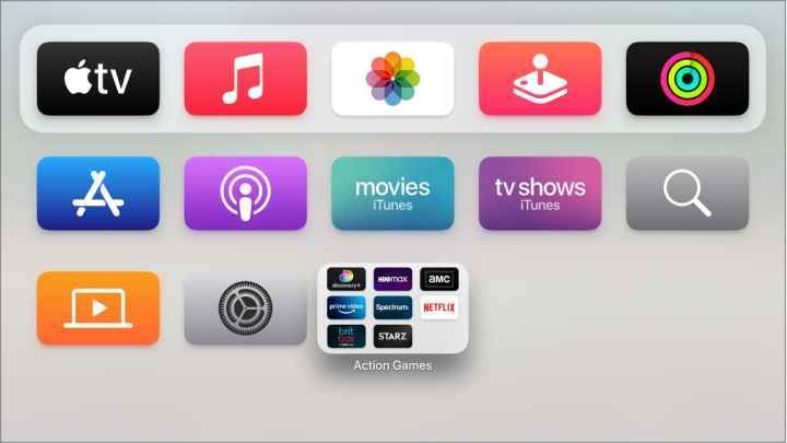 tvOS'ta Ayarlar'ı seçin.