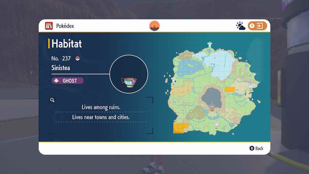 Pokemon Violet'te 10 Sinistea Çipine ihtiyacınız olacak.