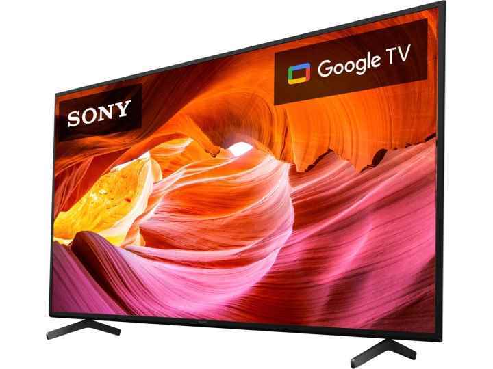 65 inç Sony X75K 4K TV'nin açılı bir çekimi.