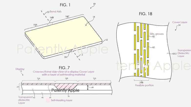 Kendi kendini onaran bir ekran için Apple patent başvurusu.