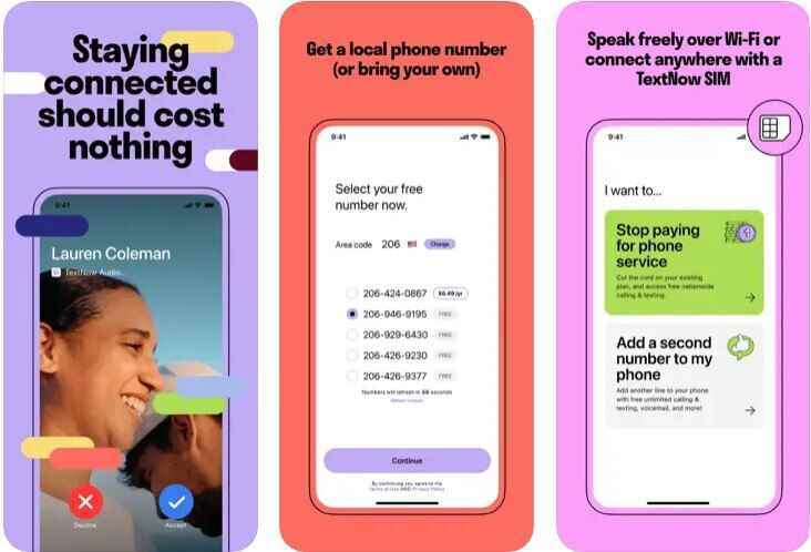 TextNow uygulaması - iOS ve Android'de ücretsiz ikinci bir telefon numarası için en iyi uygulamalar