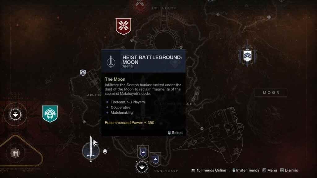 Destiny 2 More Than a Weapon izlenecek yol - Heist Battleground: Moon.