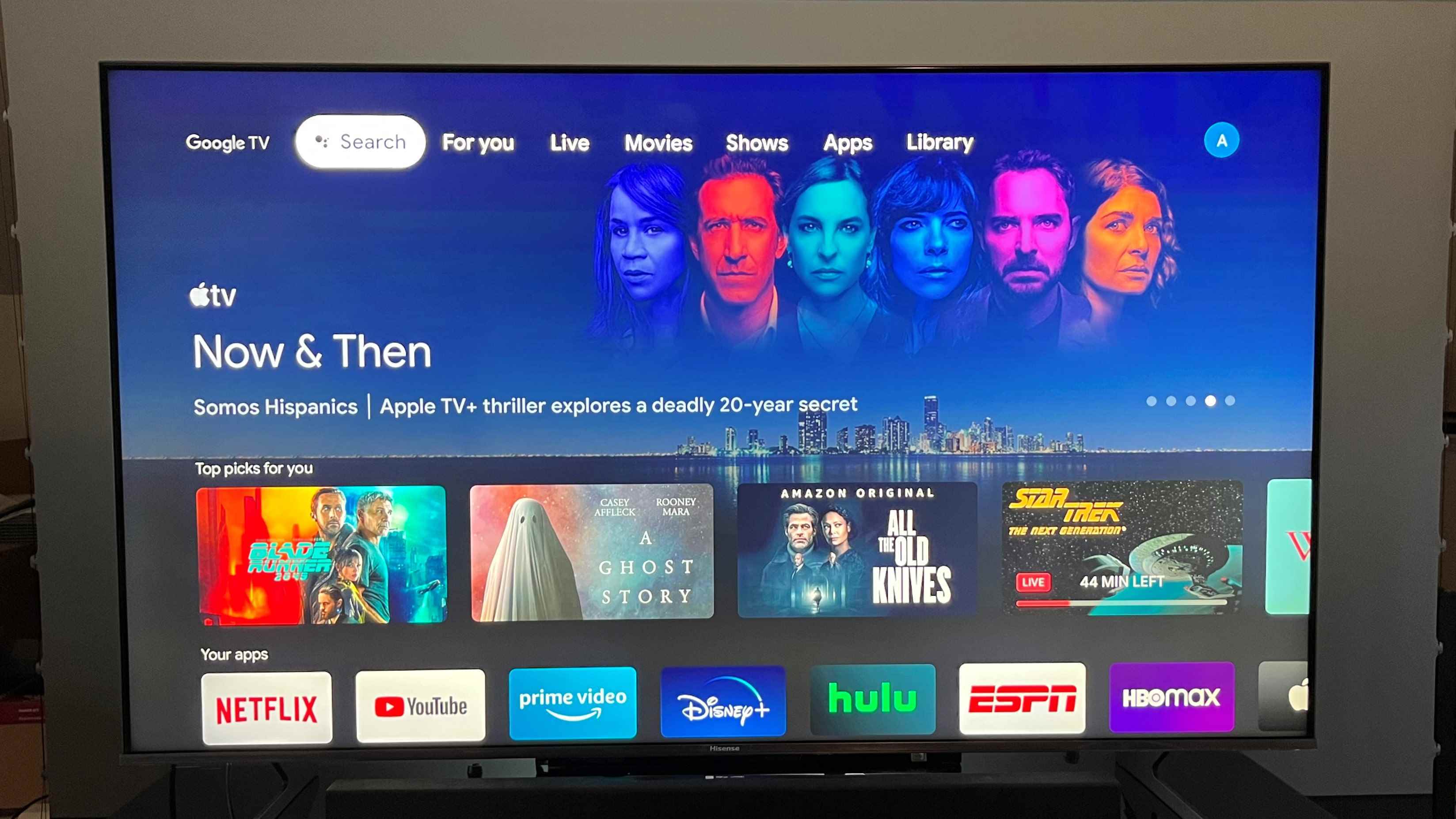 Hisense U8H TV Google TV ekran arayüzü