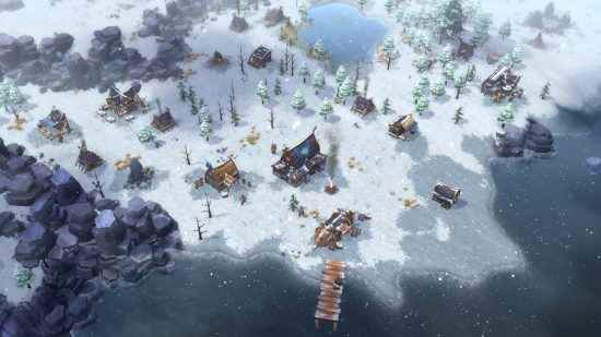 Age of Empires - Northgard'ın karlı sahiline yakın bir Viking köyü gibi en iyi oyunlar.