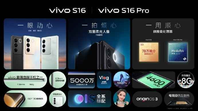 Boyut 8200, 120Hz, OIS'li 50MP, 4600mAh, 66W, 470$.  Vivo S16 Pro sunuldu - amiral gemisi fiyatına orta sınıf bir model