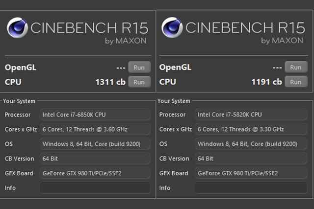 broarwell e işlemci cinebench testi