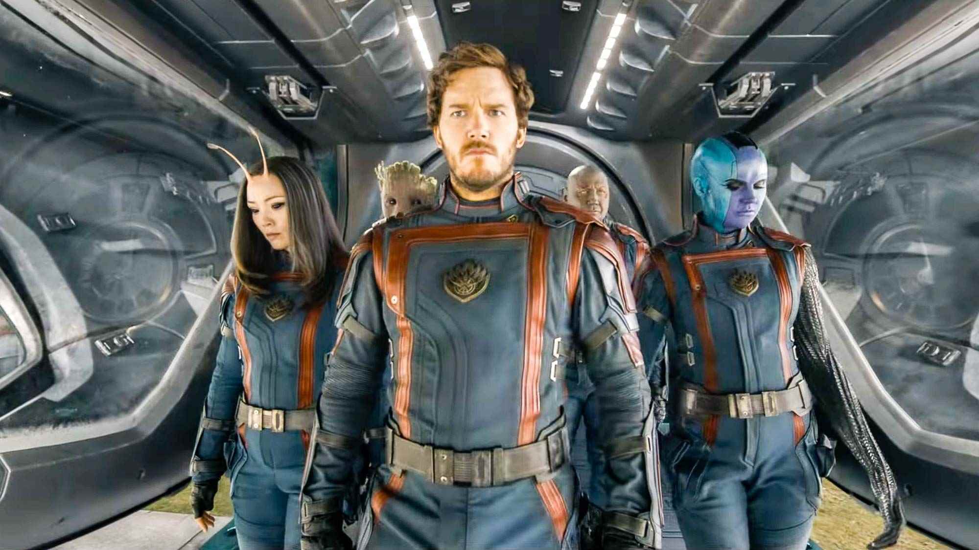 (Soldan Sağa) Guardians of the Galaxy Vol.  3 römork