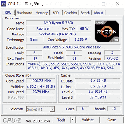 AMD Ryzen 7900, Ryzen 7700 ve Ryzen 7600 kullanıma hazır.  CPU-Z veritabanına dahil olan işlemciler