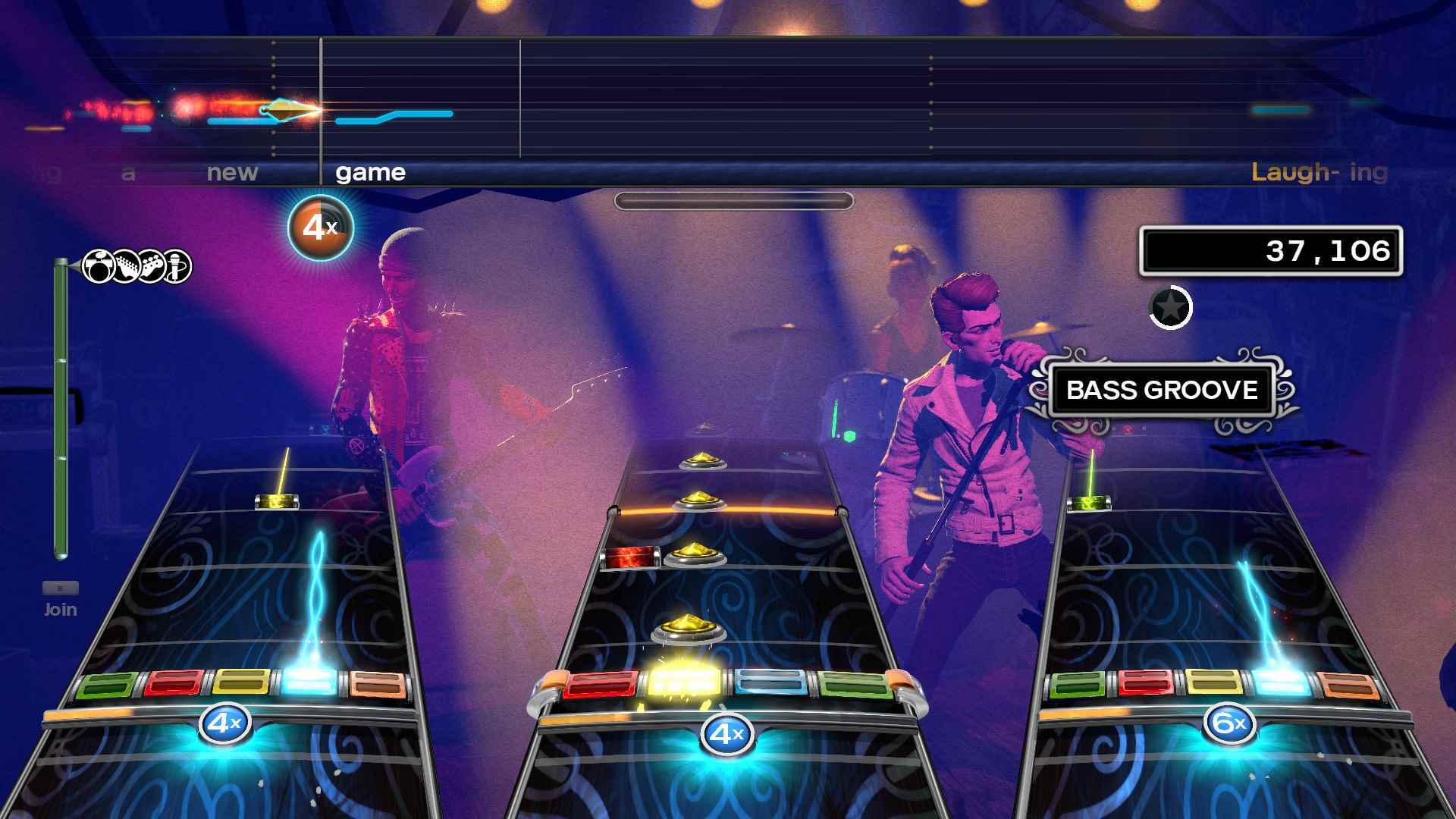 Rock Band 4'te üçlü oyuncu kooperatifi