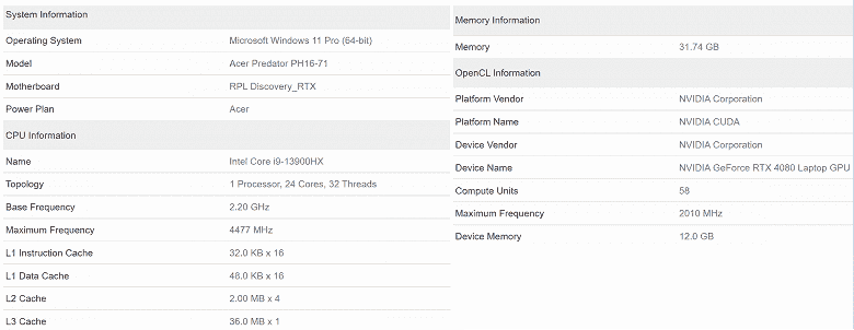 Mobil GeForce RTX 4080, yaklaşık olarak masaüstü RTX 3080 seviyesinde olacak. Yenilik, kıyaslamada aydınlatıldı