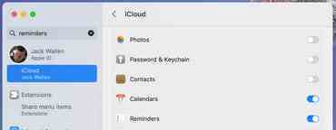 MacOS Ayarları uygulaması iCloud'a açılır.