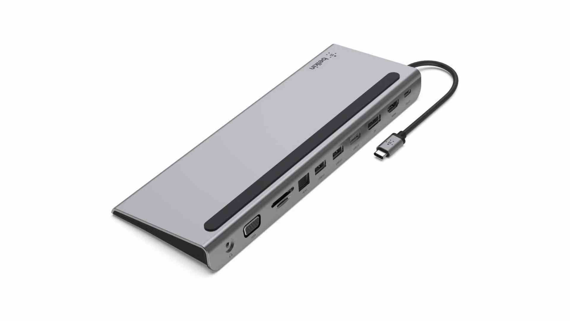 En İyi Steam Deck yuvası: Beyaz bir arka plana karşı Belkin USB-C hub