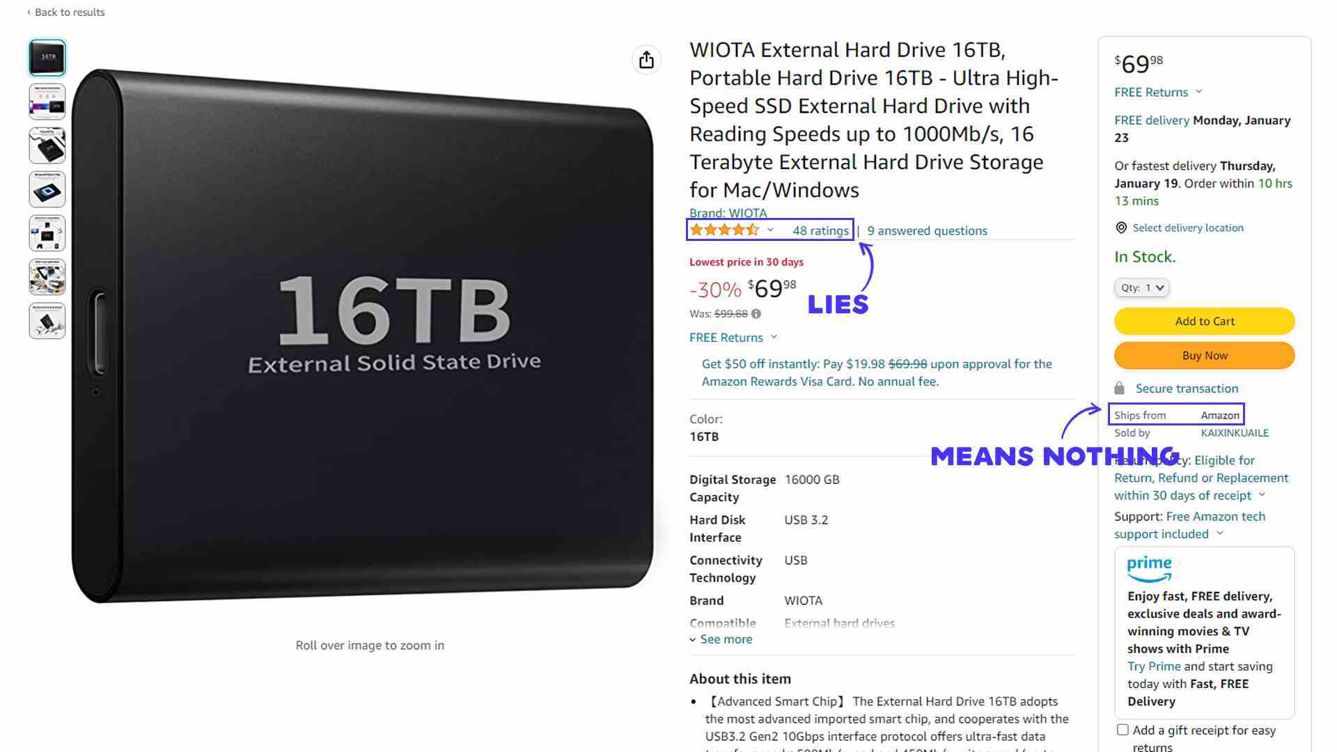 Amazon SSD listesi