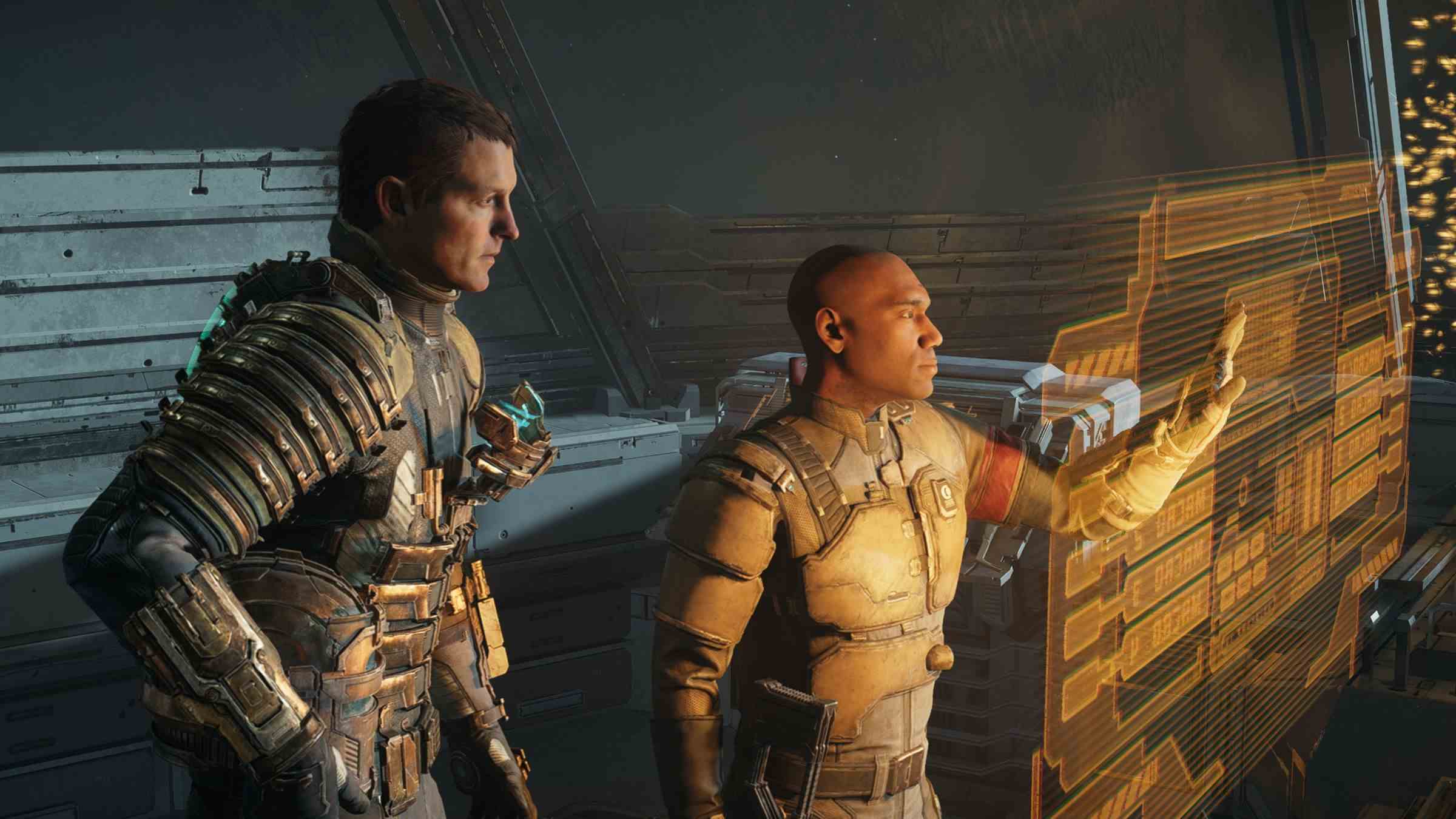 Dead Space'te ekrana bakan Isaac Clarke ve Zach Hammond