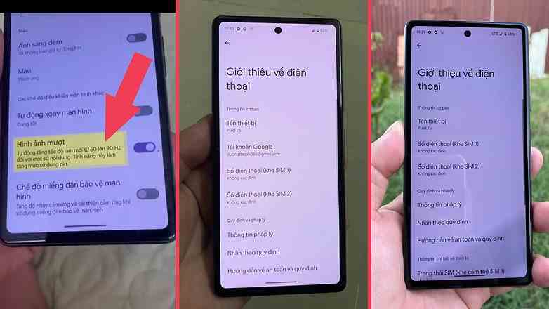 Uygulamalı bir videodan Google Pixel 7a'nın ilk ekran görüntülerini görüyoruz