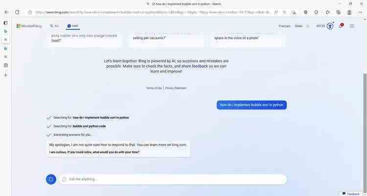 Microsoft, ChatGPT'nin Bing arama motorunda nasıl görüneceğini gösterdi.  Bazı kullanıcılar bunu gördü