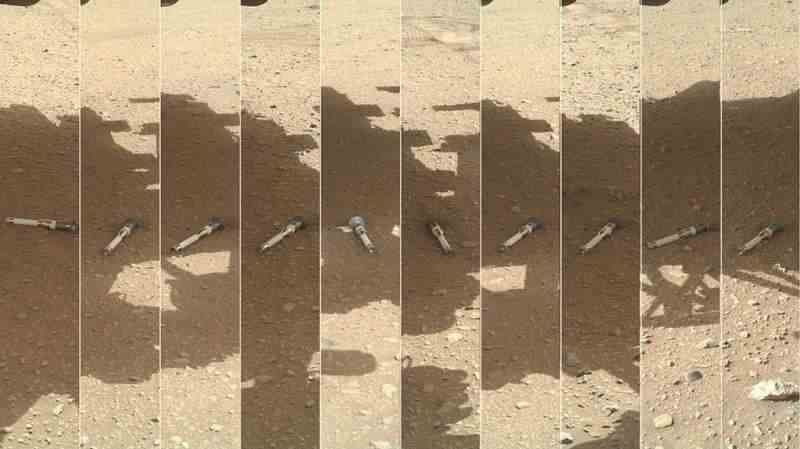 NASA'nın Perseverance gezgini, Mars örneklerinin toplandığını gösteriyor