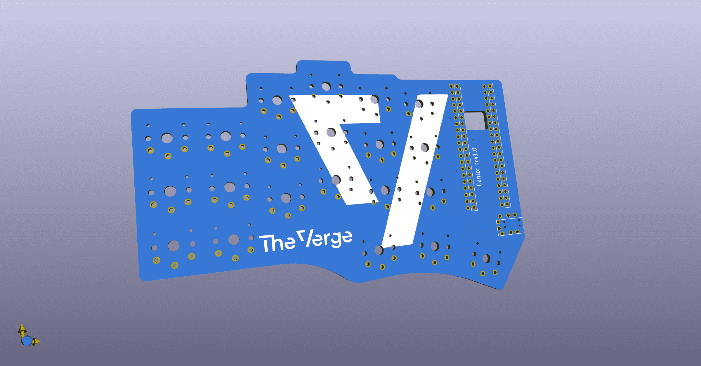 Logomuza sahip bir Cantor PCB.