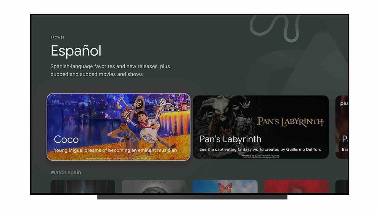 Google TV, gezinmeyi basitleştirmek için yeni açılış sayfaları ekler