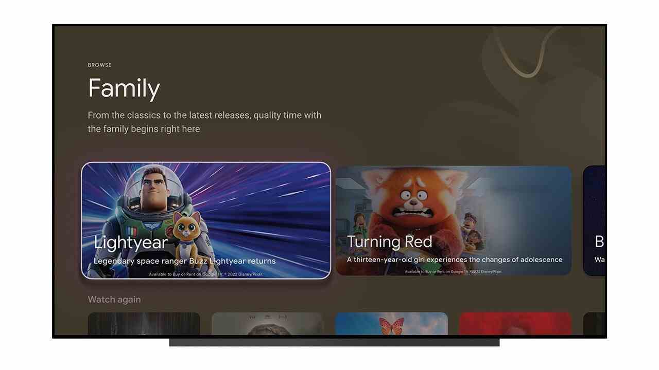 Google TV, gezinmeyi basitleştirmek için yeni açılış sayfaları ekler