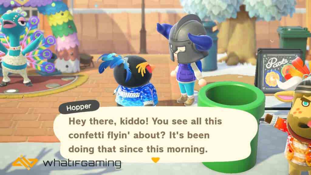 Hopper, Animal Crossing: New Horizons'daki Festival için heyecanlı.