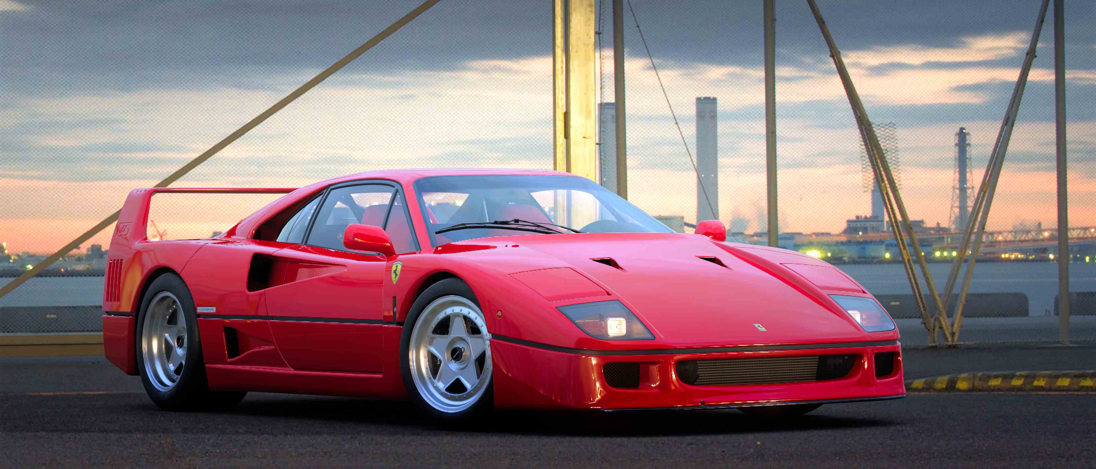 Gran Turismo 7'de Scapes fotoğraf modunda gösterilen bir Ferrari F40